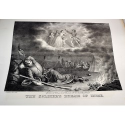 The Soldier's Dream of Home (Civil War Lithograph)